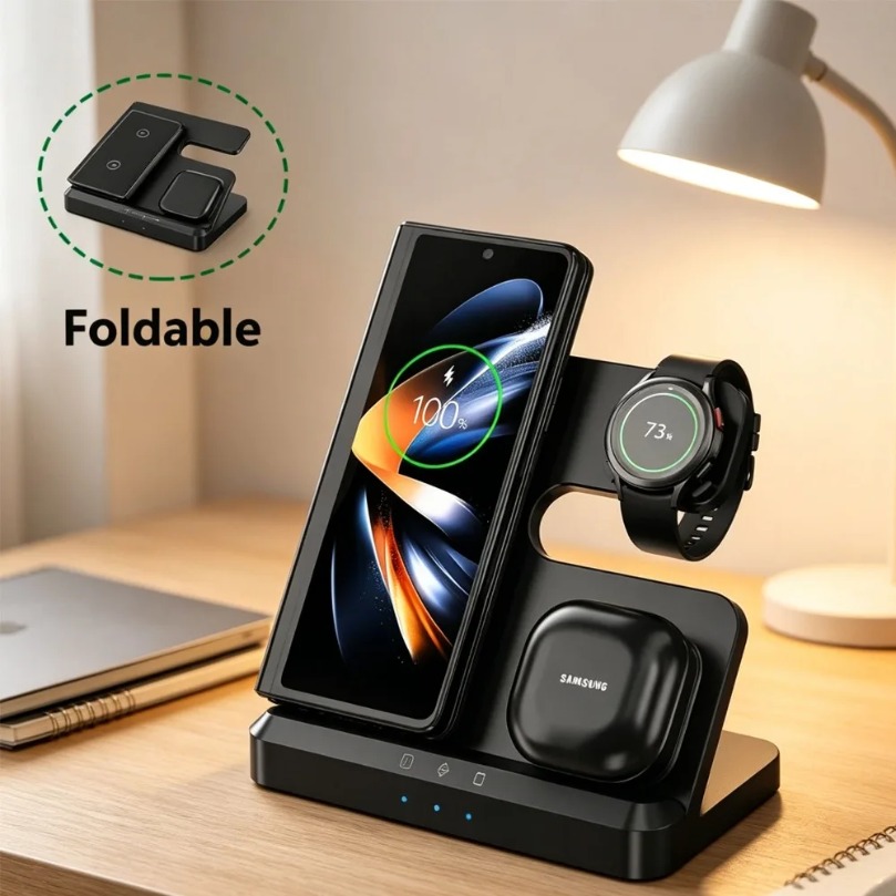 Wireless Charger Watch - 3 in 1 Fast Wireless Charger