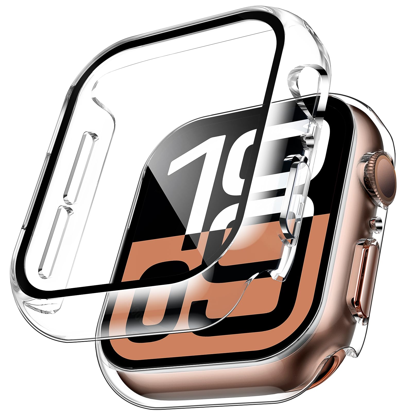 Watch Case Bumper - 2pcs Tempered Glass Case For Apple