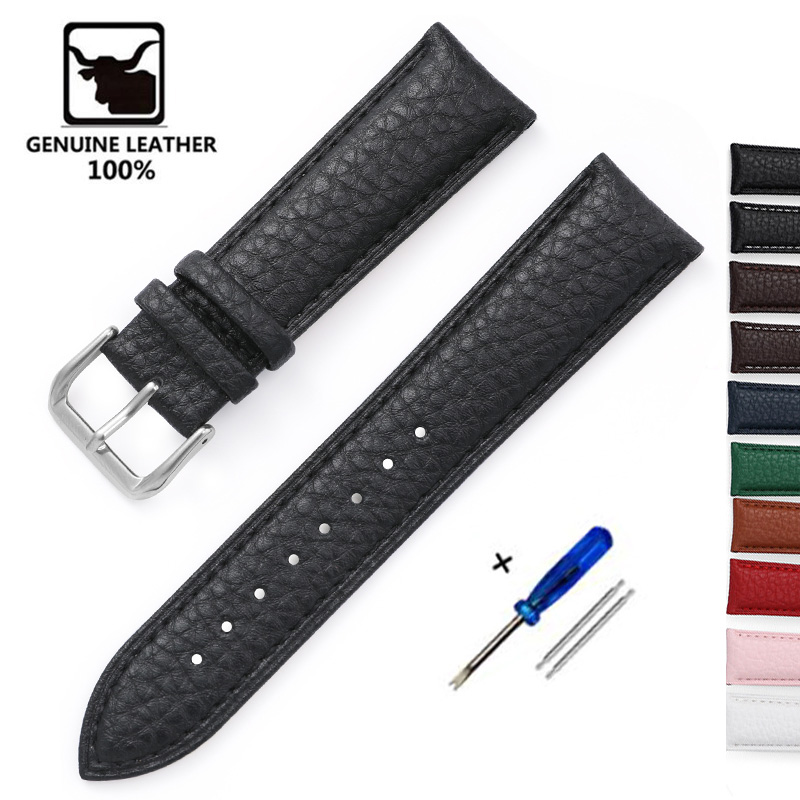 Nylon Nato Strap - Litchi Pattern Soft Leather Watch Band