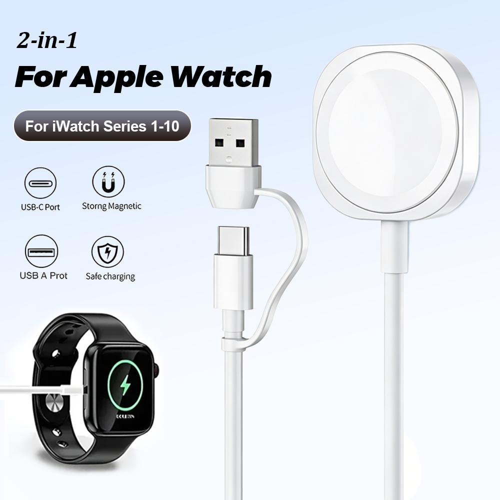 Wireless Charger Watch - 2 in 1 Magnetic Wireless USB