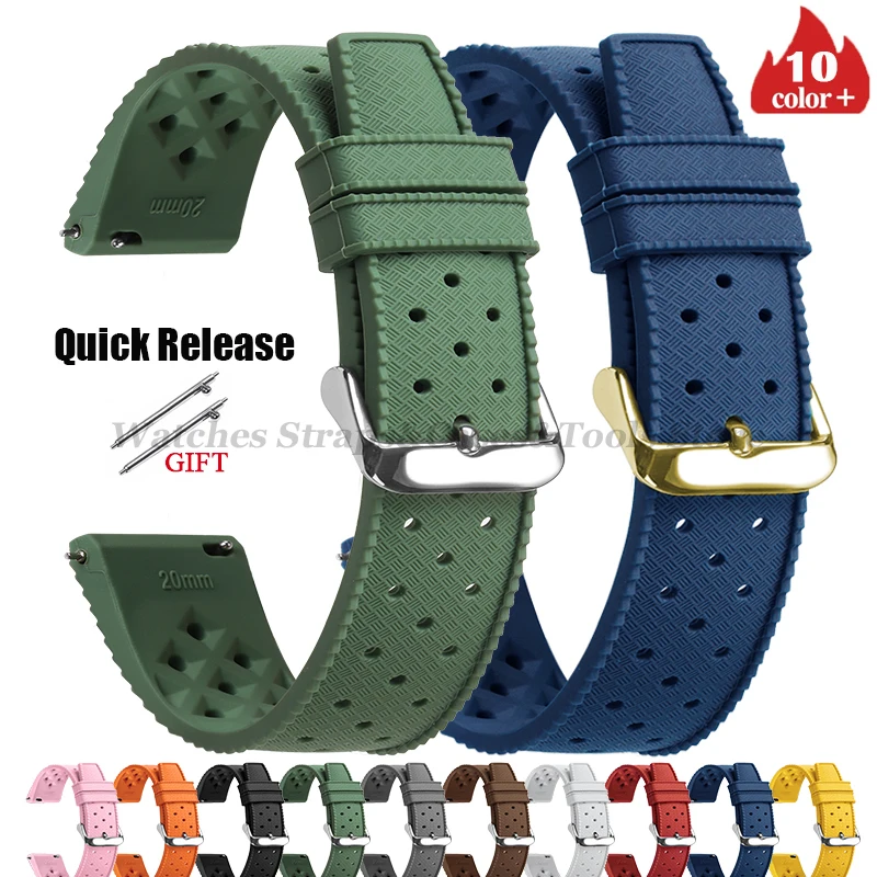 Fossil Smartwatch Accessories - Tropic Silicone Watch Strap 18/20mm 22mm