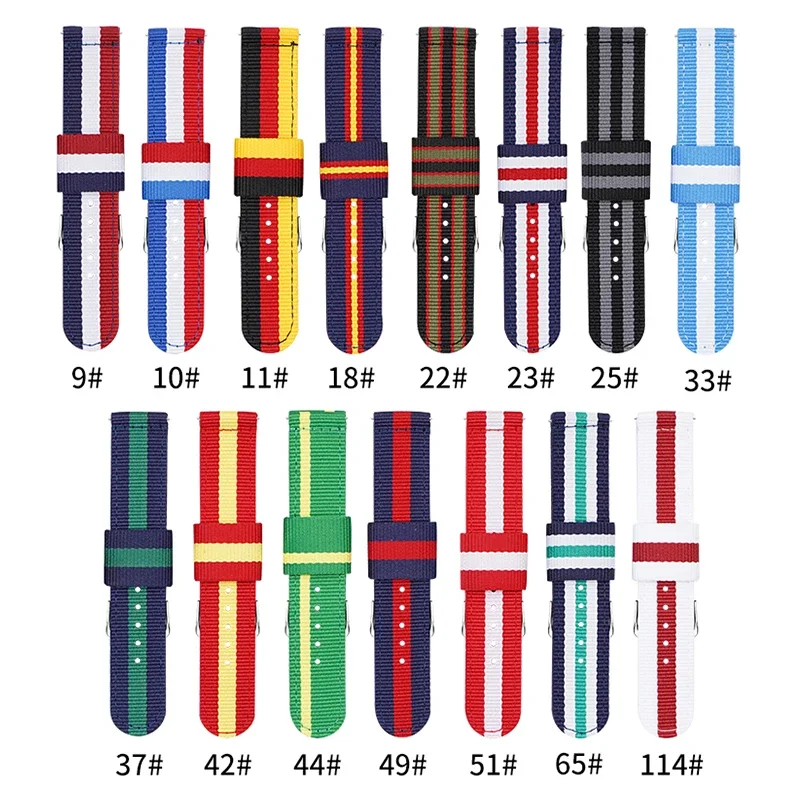 Nylon Nato Strap - 20mm 22mm Woven Nylon Strap for