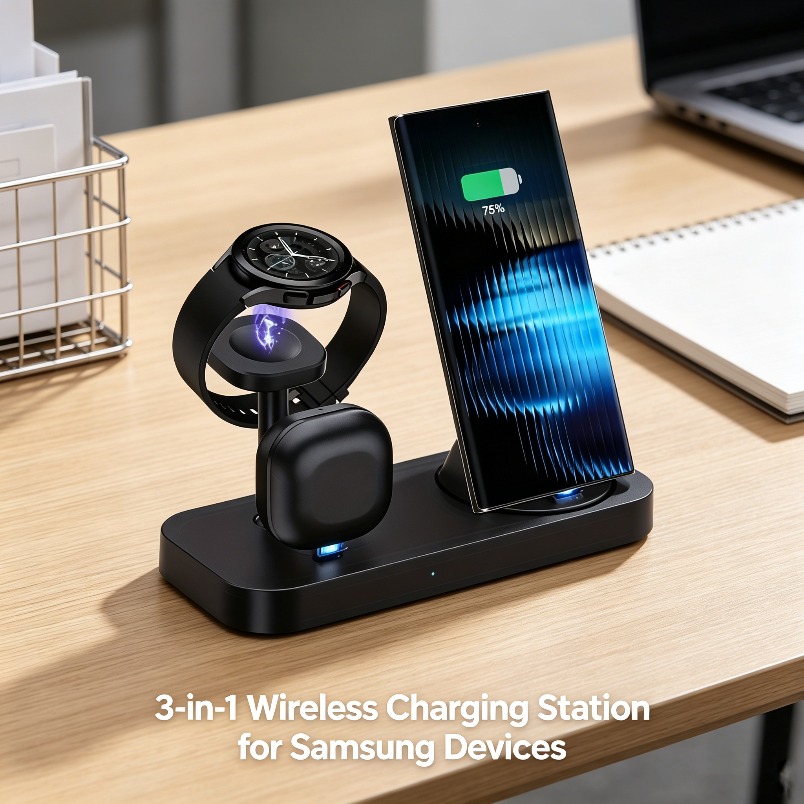 Wireless Charger Watch - 3 in 1 Wireless Charger Dual