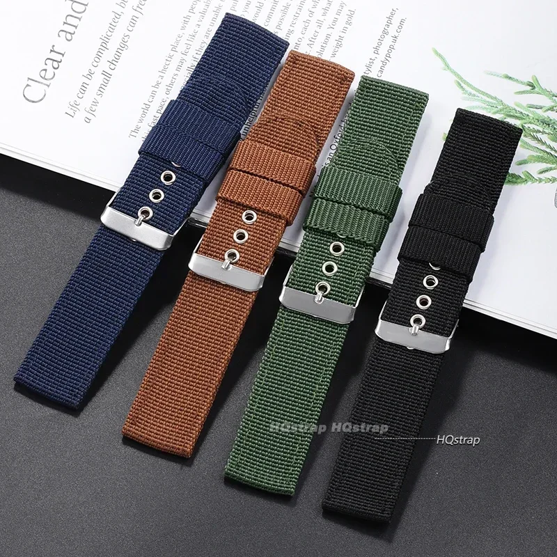 Nylon Watch Strap Brown Green  - Nylon Nato Strap review and price