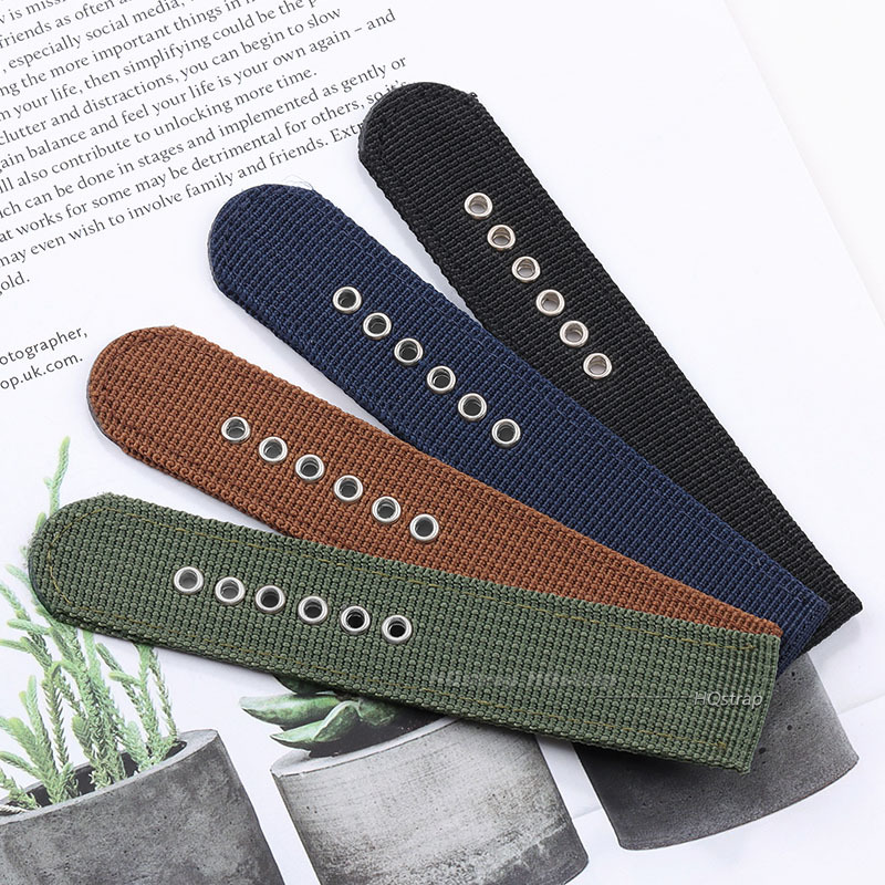 Nylon Watch Strap Brown Green  - Nylon Nato Strap review and price