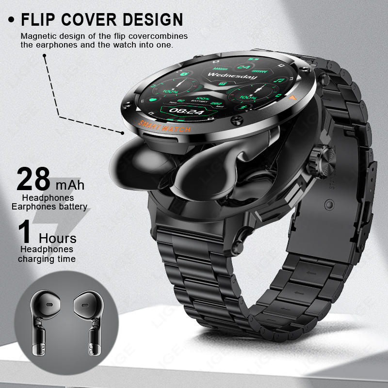 LIGE Men Earphone Smart Watch  - Smartwatch Headset review and price