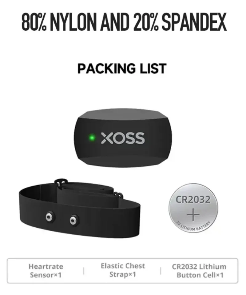 XOSS X2 Chest Strap Heart Sens - Rugged Sport Strap review and price