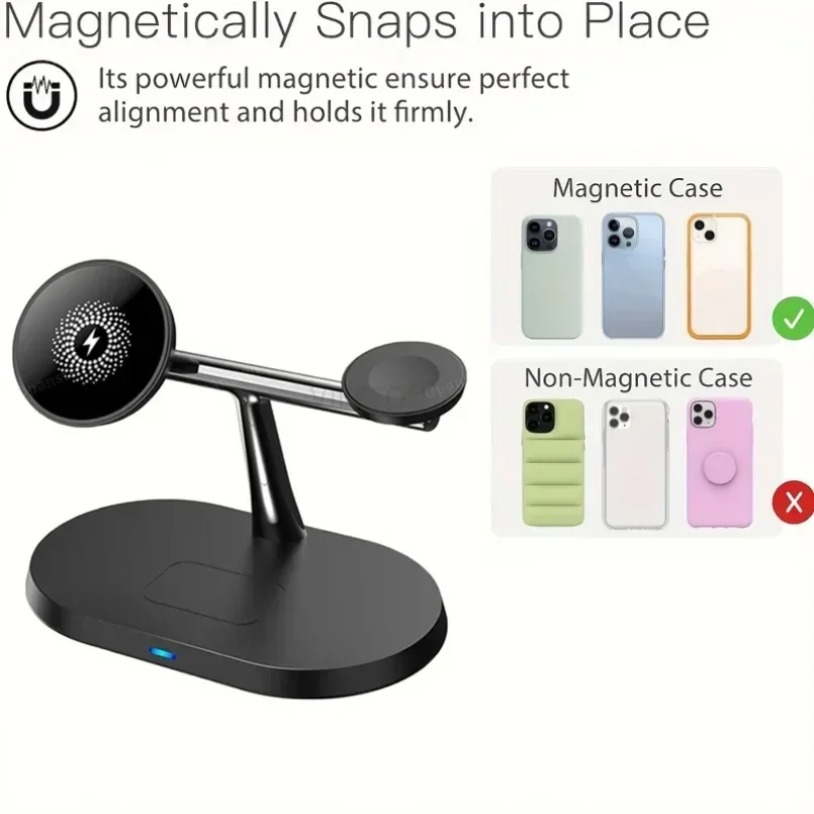 3-IN-1 Magnetic Wireless Charg - Wireless Charger Watch review and price