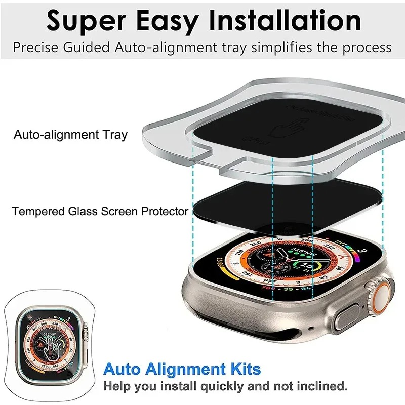 Tempered Glass for Apple Watch - Watch Case Bumper review and price