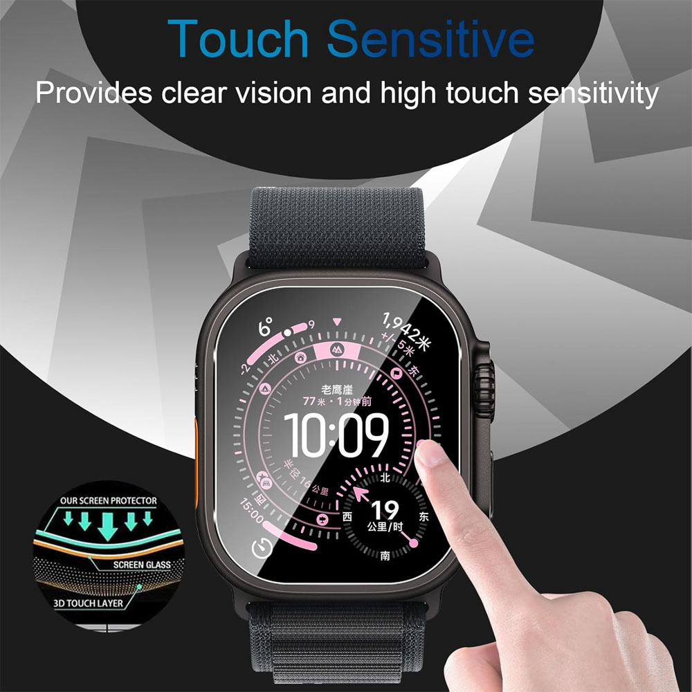 Tempered Glass For Apple Watch - Watch Case Bumper review and price