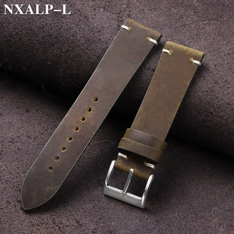 Vintage Oil Wax Leather Watch  - Nylon Nato Strap review and price