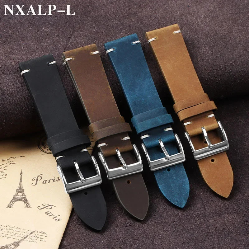 Vintage Oil Wax Leather Watch  - Nylon Nato Strap review and price