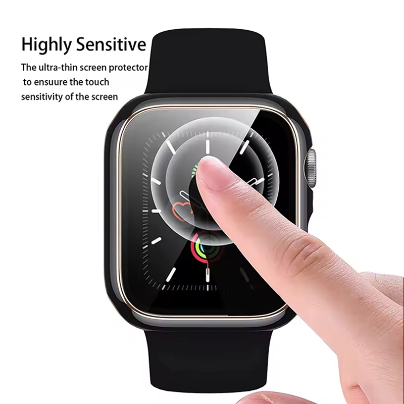 Tempered Glass+Cover For Apple - Watch Case Bumper review and price
