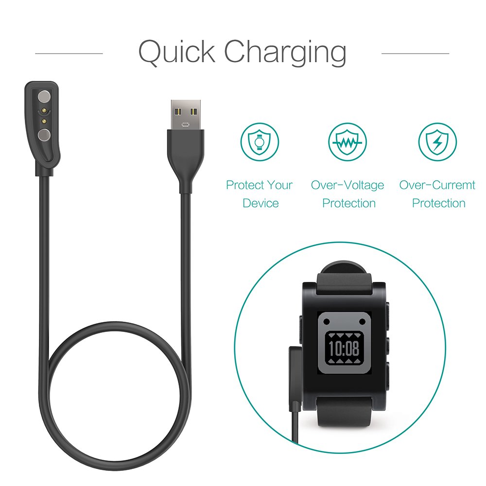 2-Pack Charger for Pebble Clas - Pebble Smartwatch Accessories review and price