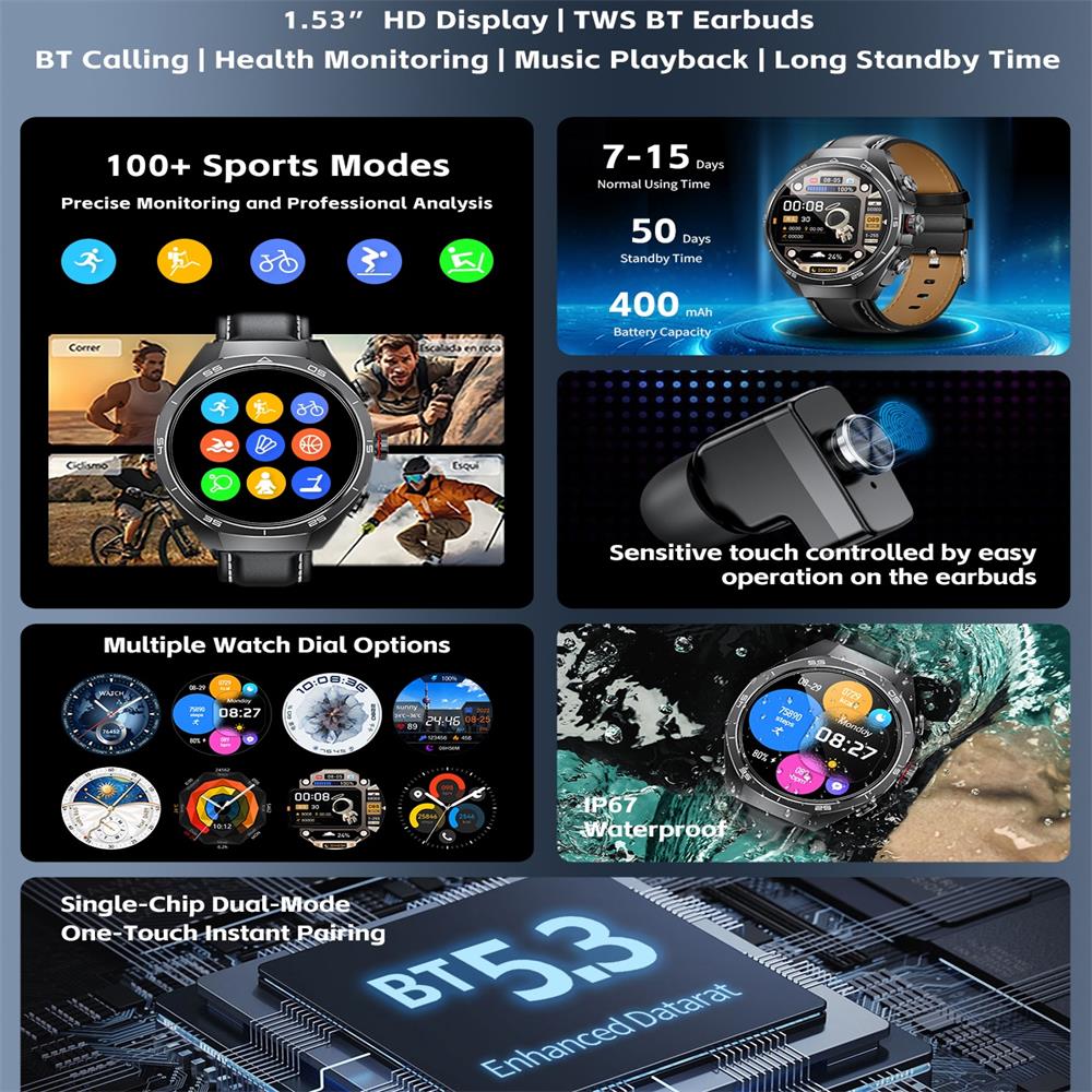 2026 TWS 2-in-1 With Headset S - Smartwatch Headset review and price