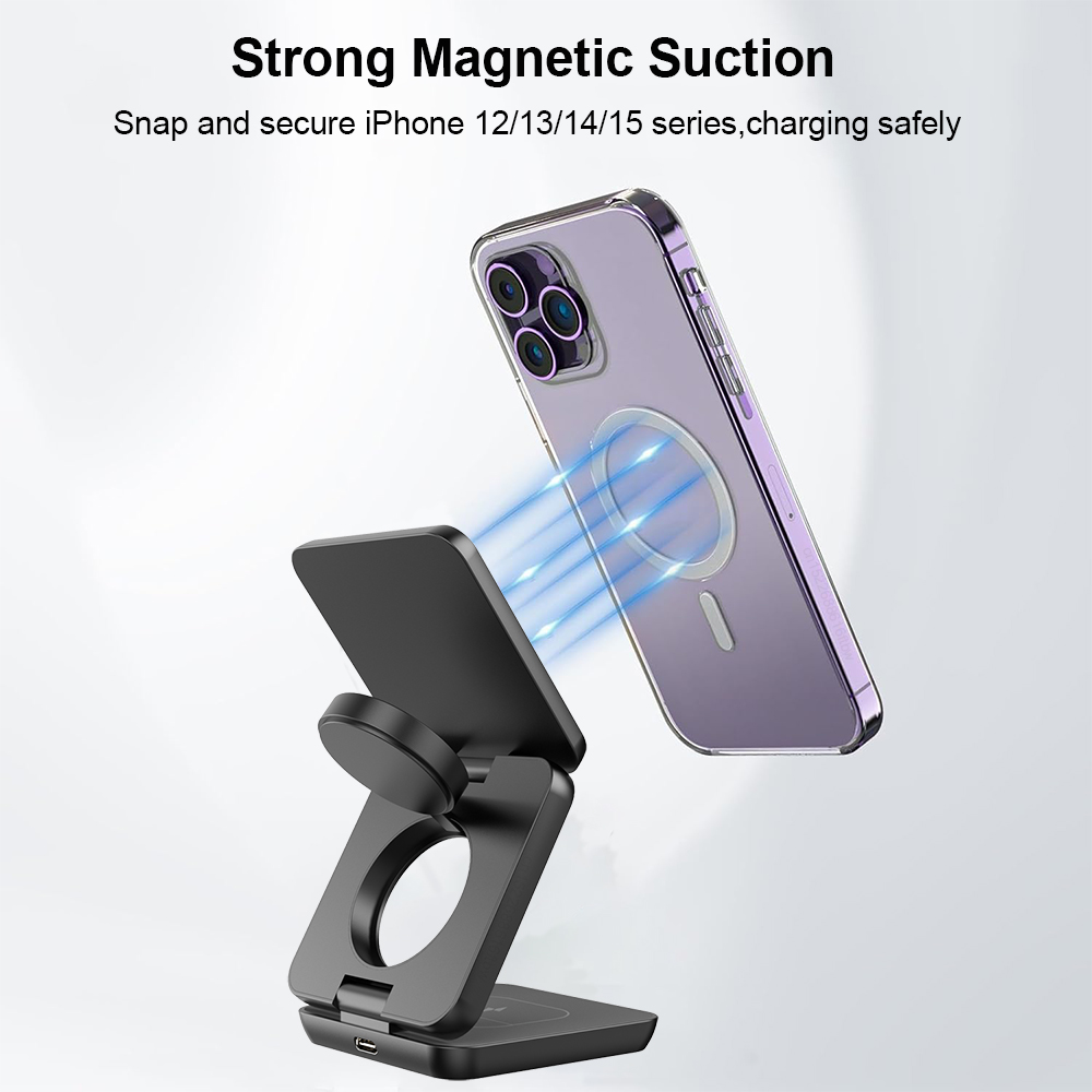 3 in 1 Foldable Magnetic Wirel - Wireless Charger Watch review and price