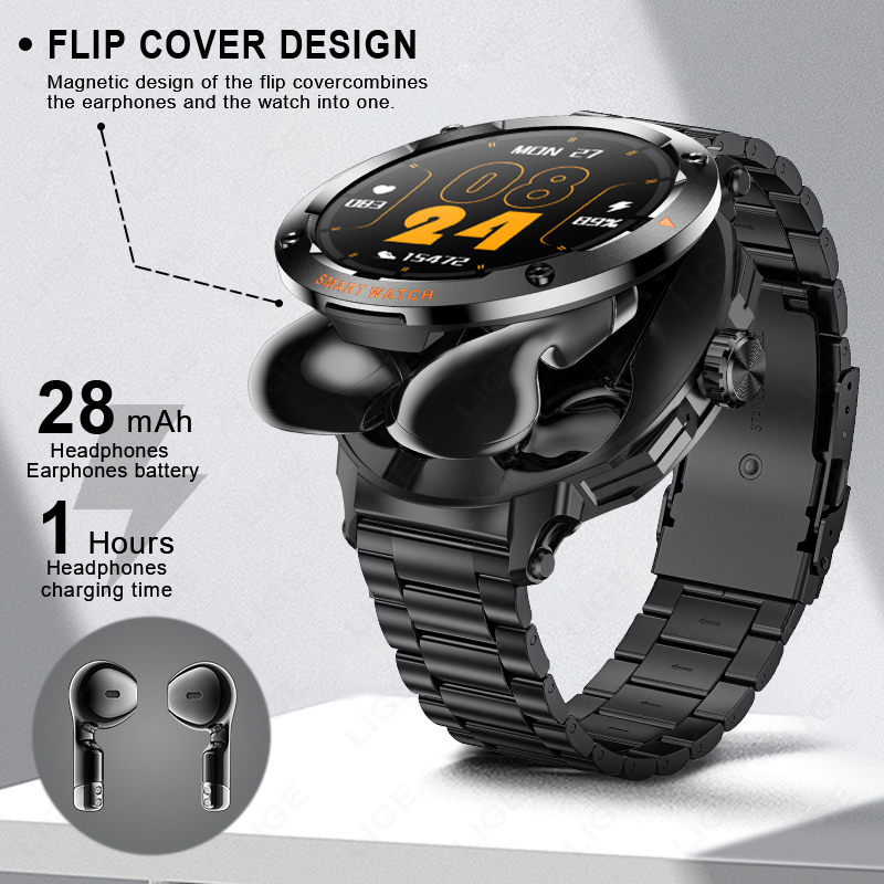 New Men's 2 In 1 Headset Smart - Smartwatch Headset review and price