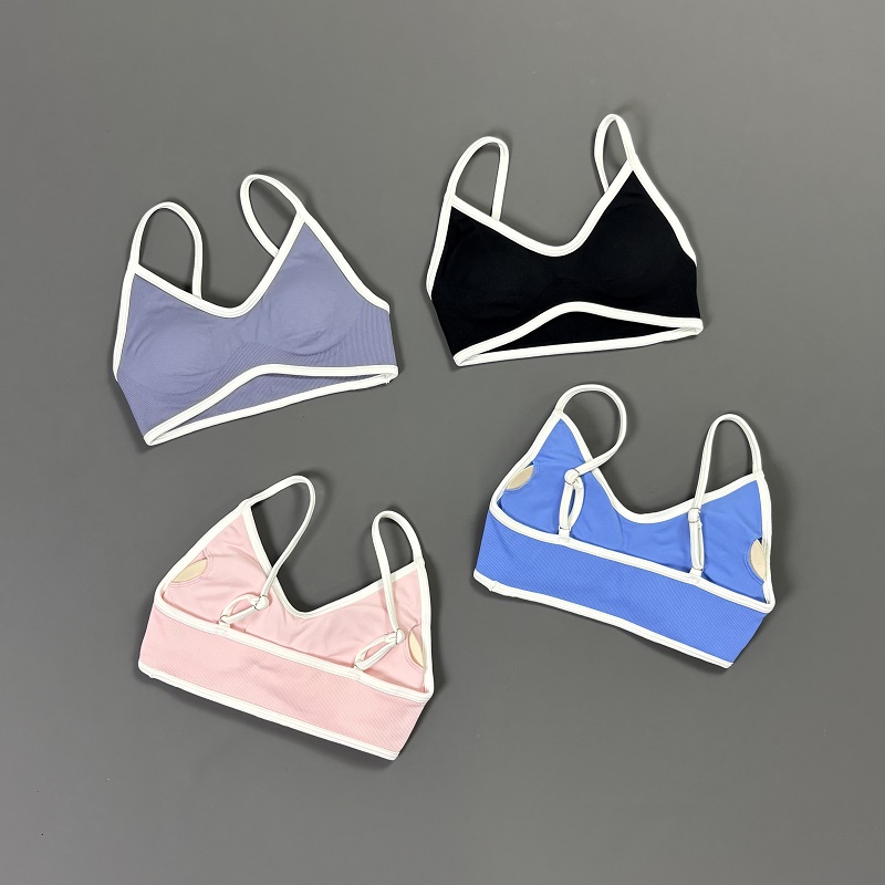 Women Contrastline Yoga Bra V  - Rugged Sport Strap review and price