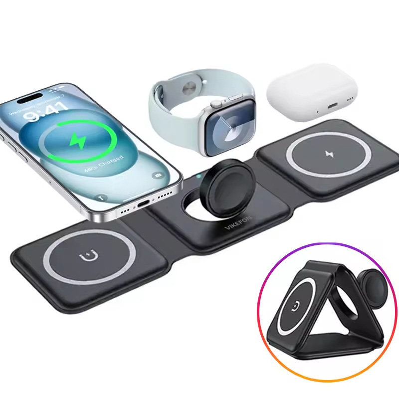3-in-1 Magnetic Folding Wirele - Wireless Charger Watch review and price