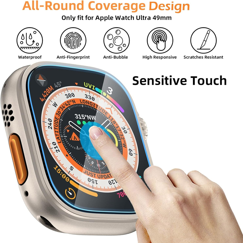 Tempered Glass For Apple Watch - Watch Case Bumper review and price
