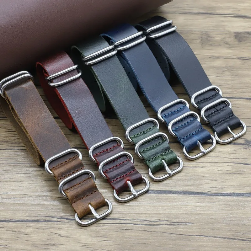 Vintage Genuine Leather Watch  - Nylon Nato Strap review and price