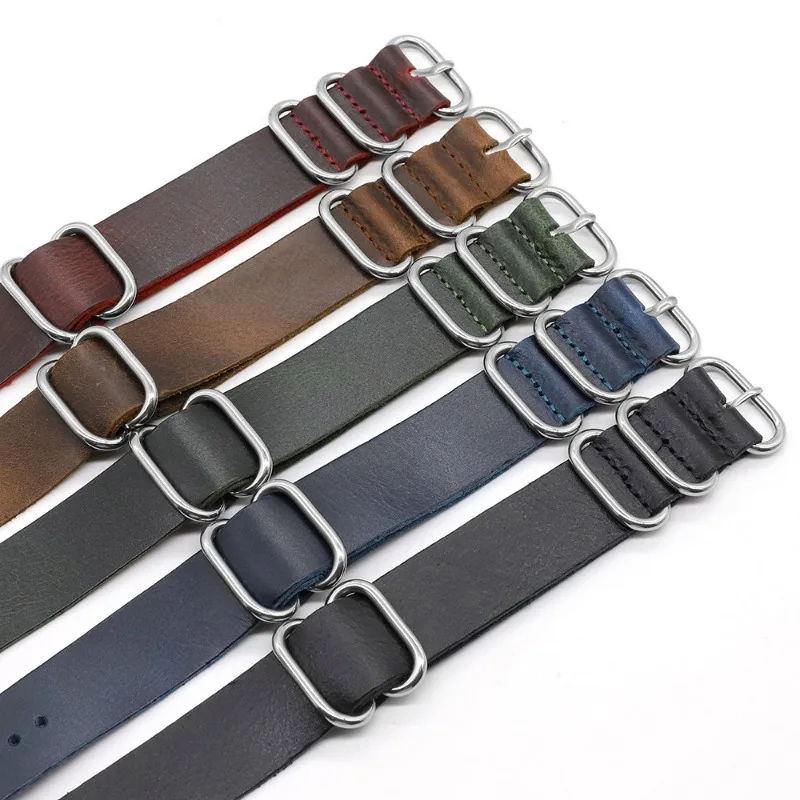 Vintage Genuine Leather Watch  - Nylon Nato Strap review and price