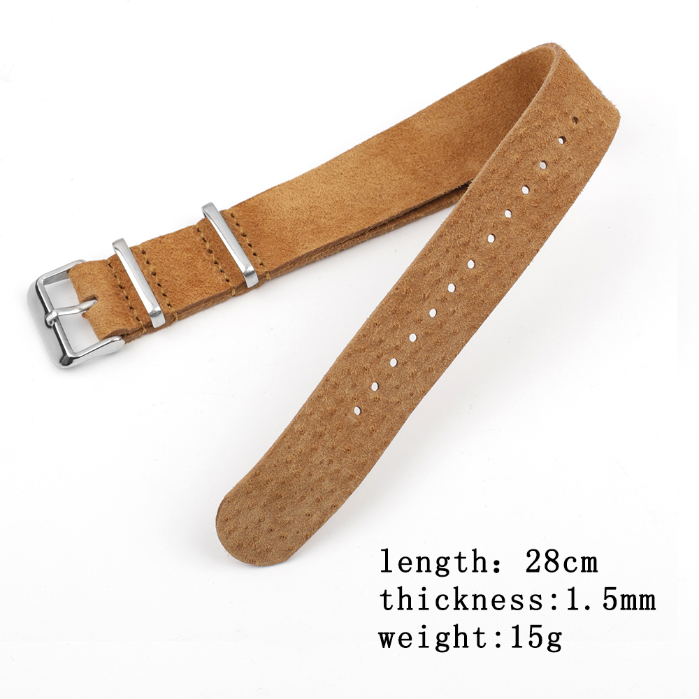 Soft Retro Suede Genuine Leath - Nylon Nato Strap review and price