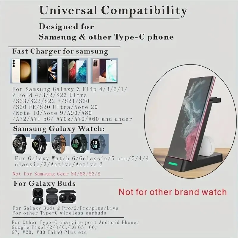 3 In 1 Charging Station for Sa - Wireless Charger Watch review and price