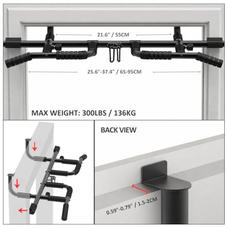 Doorway Pull Up Bar Set with S - Rugged Sport Strap review and price