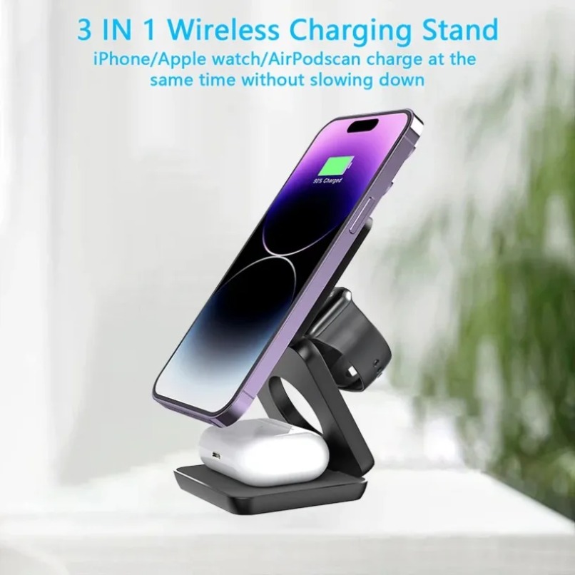 3 in 1 Foldable Magnetic Wirel - Wireless Charger Watch review and price