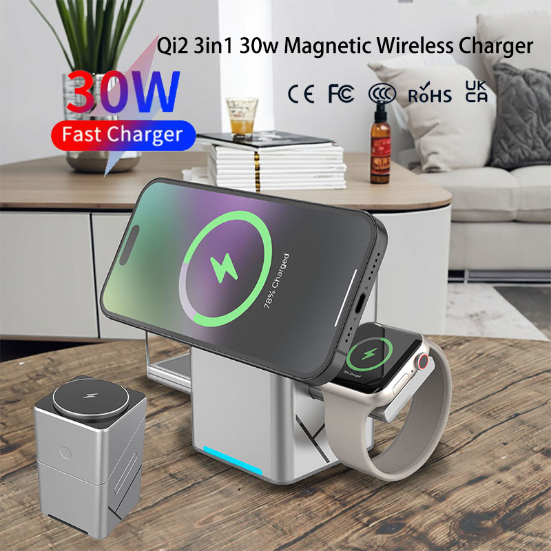 15W Touch Rotating Magnetic Mu - Wireless Charger Watch review and price