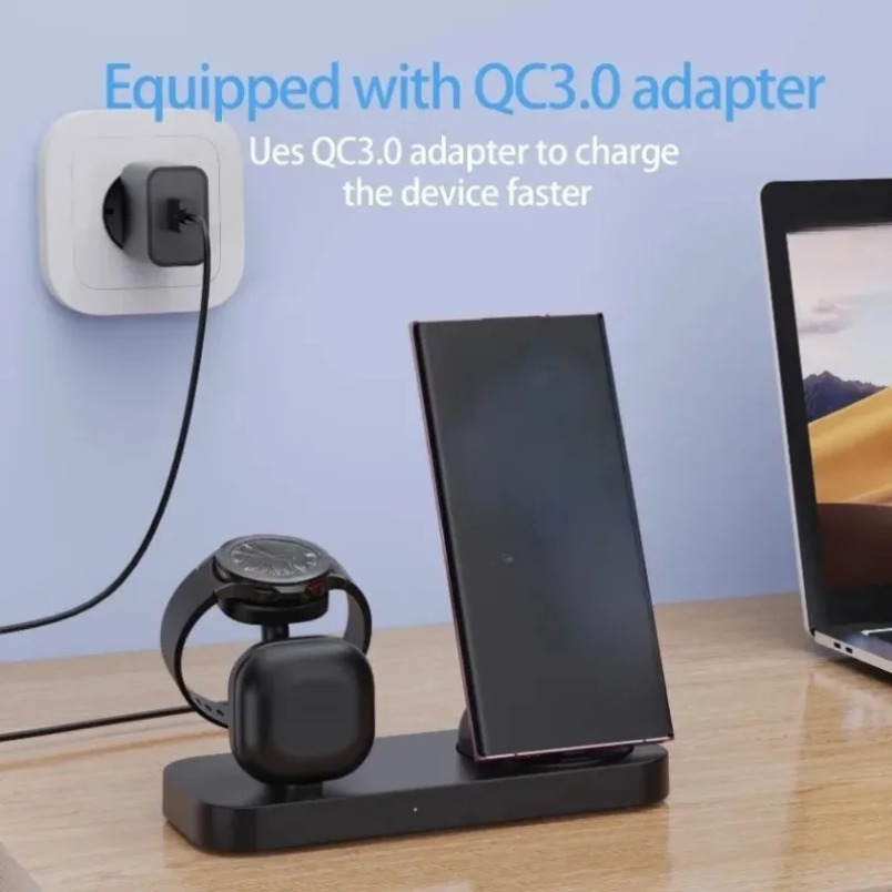 3 in 1 Wireless Charger Dual C - Wireless Charger Watch review and price