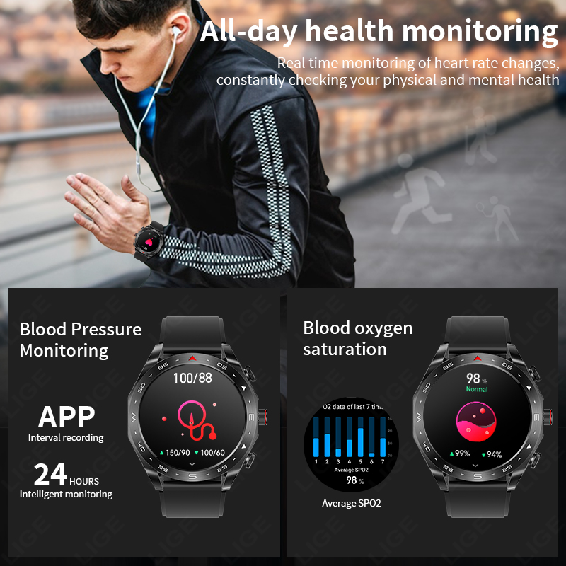 LIGE With Earbuds Bluetooth He - Smartwatch Headset review and price